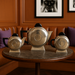 Art Deco Tea Set – Machine Age Elegance in Triple Form – ca. 1930 – EPNS Silverplate