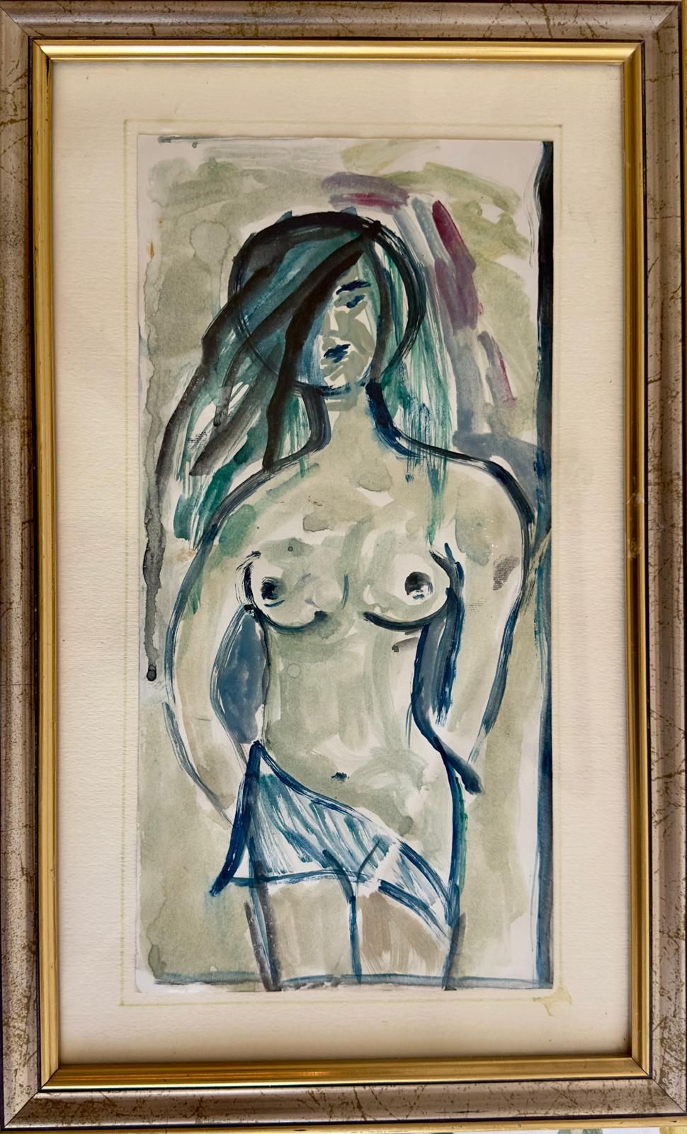 Nude in Indigo — Anonymous, ca. 1950–1970