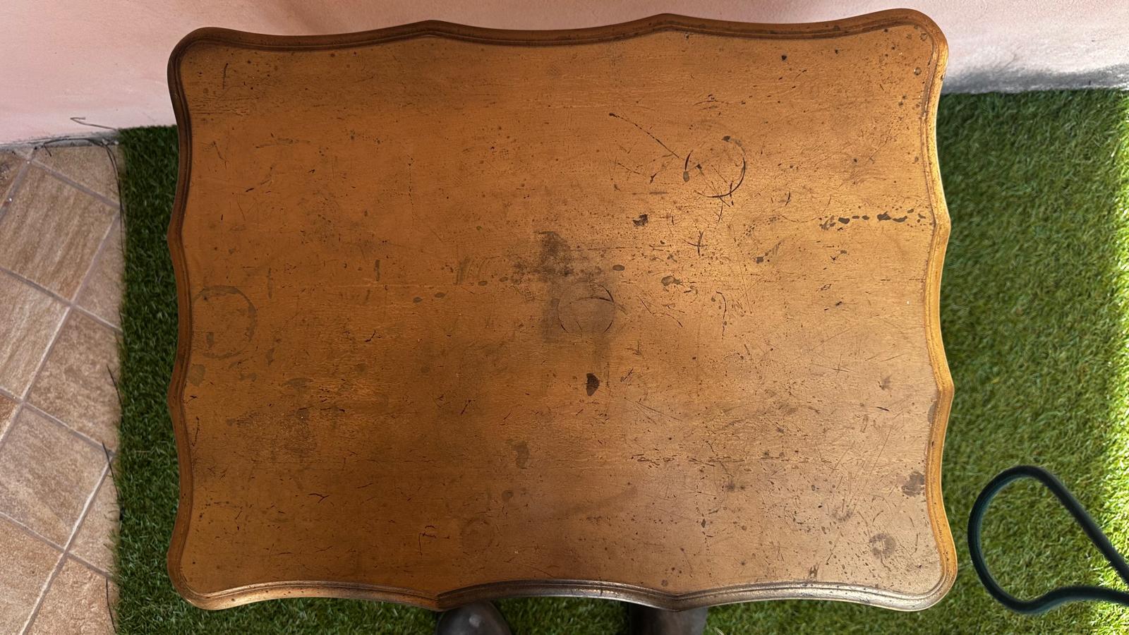 Vintage Rococo Revival Side Table – Gilt Italian Craft with Functional Drawer