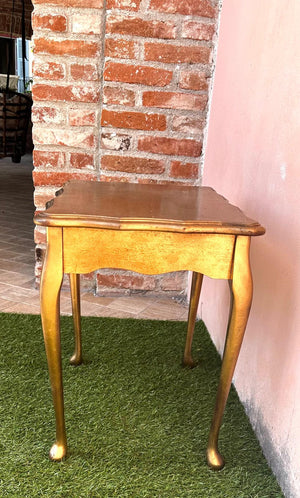 Vintage Rococo Revival Side Table – Gilt Italian Craft with Functional Drawer