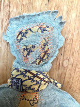Load image into Gallery viewer, &quot; The One With to much knowledge&quot; character made of a grey pullover and a silk scarf.