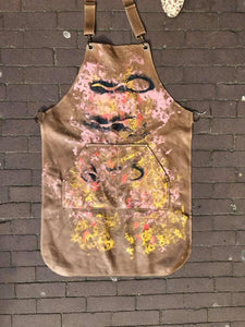 Brown Street Art Leather Apron ( one of a kind)