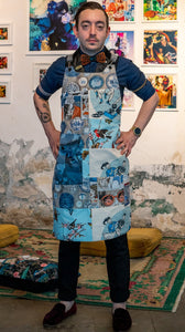 Sustainable Apron "The one with Delftblue and combat pocket.