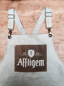 AFFLIGEM Leather Apron beige with logo variation