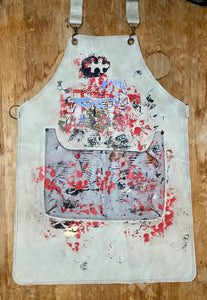 Brown Street Art Leather Apron ( one of a kind)