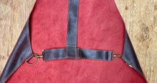 Load image into Gallery viewer, Leather apron in red.