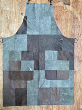 Load image into Gallery viewer, Up cycled full leather Apron, the circular Apron - master piece apron.