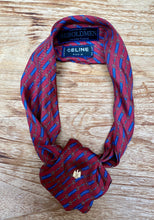 Load image into Gallery viewer, Silk accessoire recycled and made of Celine red silk tie