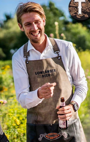 Lowlander Leather Apron with logo's variation