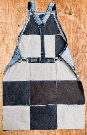 Unique Vegan Circular Denim Apron with recycled Levi s jeans and Diese Annelies Nuy